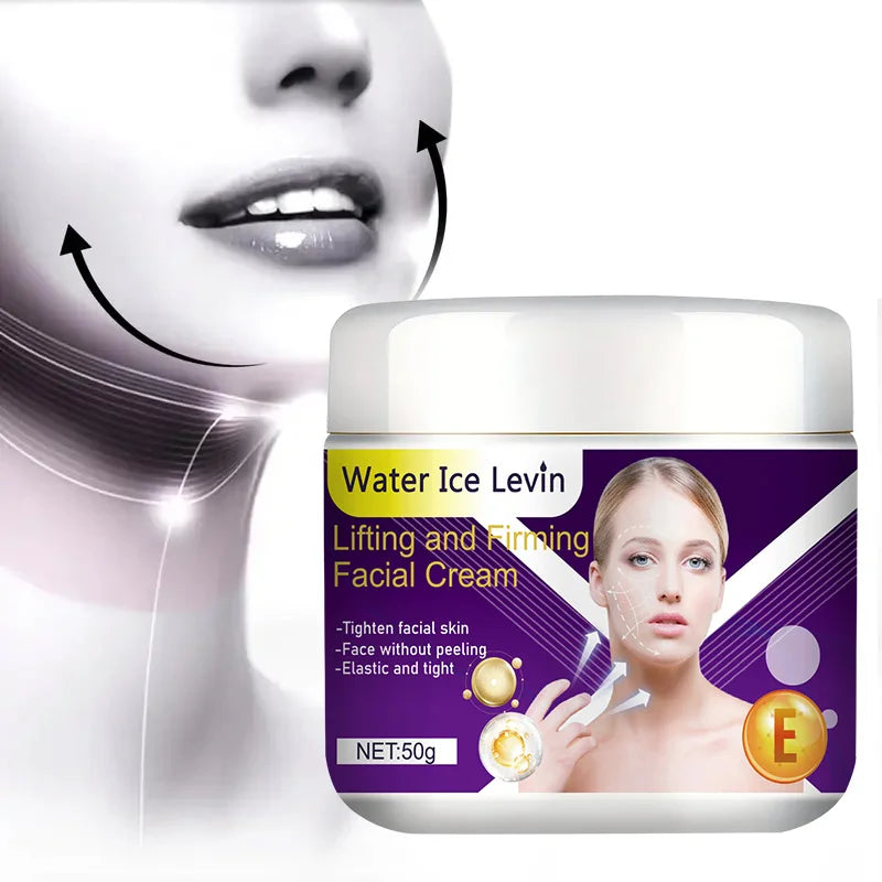 50g V-Face Cream, Instantly Lifts and Firms the Skin, Suitable for Face, Neck, and Chest in Light Beige Tones, Solves the Problem of Double Chin, Smoothes Dry Lines, and Reduces Signs of Aging Qme