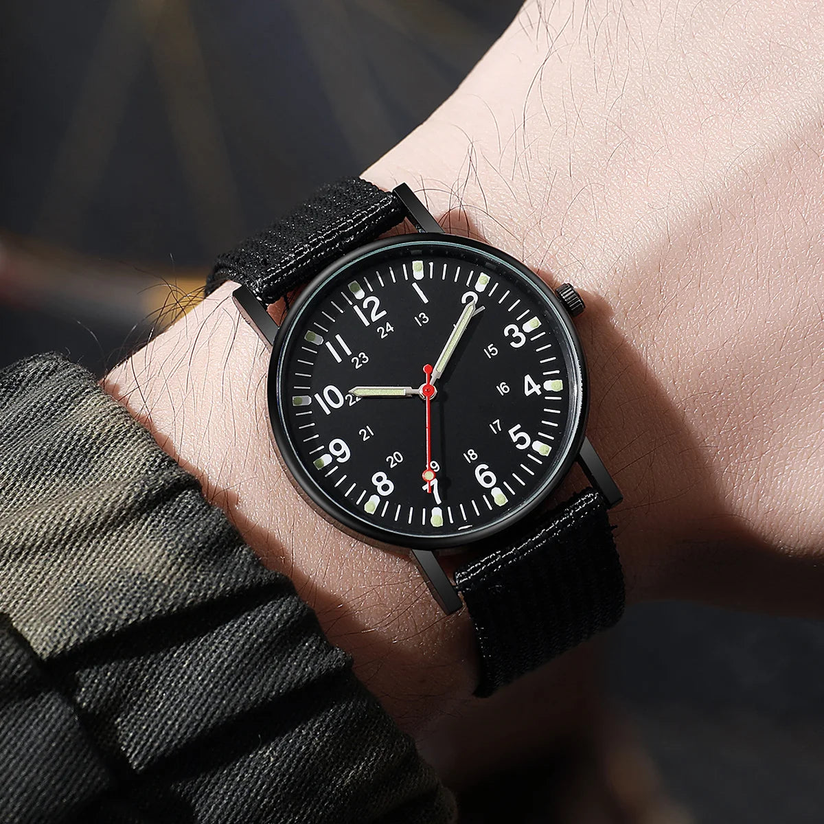 5 pieces/set of sports watches, single nylon strap, outdoor quartz watch, men's watch Qme 2