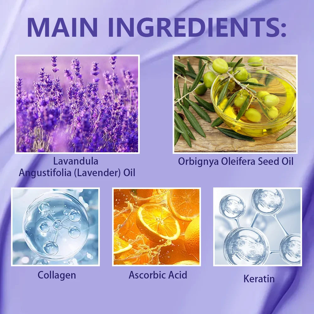 Purple Repair Hair Mask Keratin Deep Nourishing Dry Frizzy Damaged Treatment Collagen Magical 5 Second Soft Shiny Care Qme