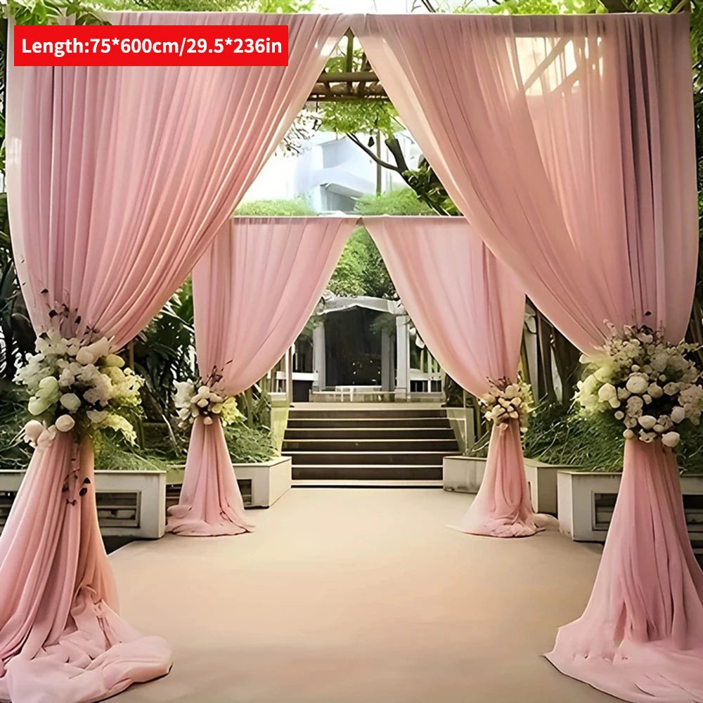 Shaman Wedding Mesh Outdoor Wedding Party Scene Decoration Background Wedding Arches Curtain Mesh Qme