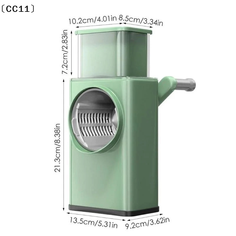 Multifunction Vegetable Cutter Stainless Steel Panel Hand Crank Qme