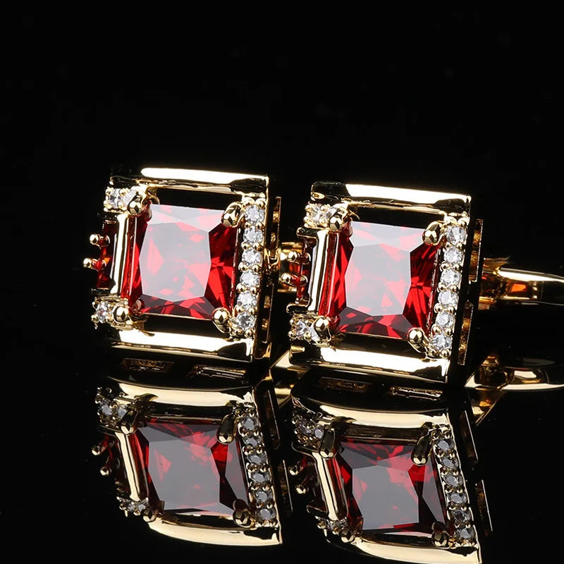 Men's Crystal Cufflinks Wedding Elegant Business Formal Dress Shirt Qme rt-5 Size fits all