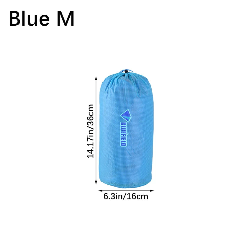 Cord Bag Outdoor Dry Waterproof Nylon Storage Pouches Tent Peg Travel Qme Blue M