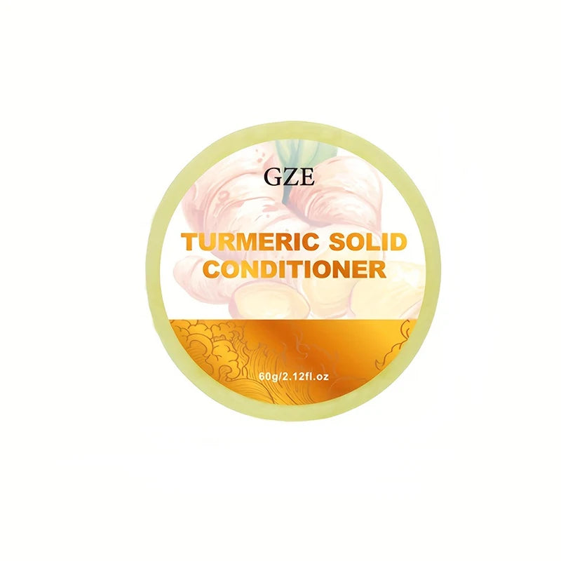 GZE Ginger Shampoo Bar Soap and Turmeric Solid Conditioner Hair Set for Thinning, Lock in Moisture & Shine and Control Frizz. Qme GZE111