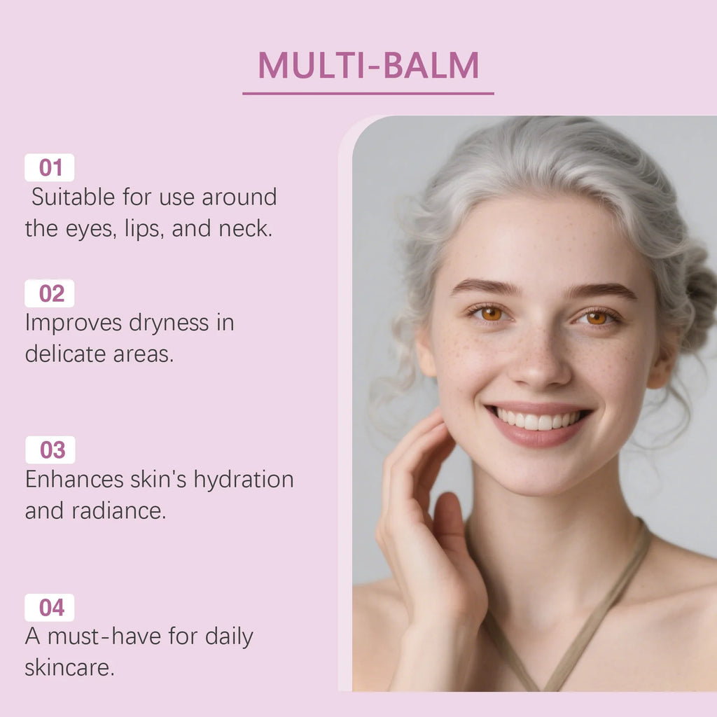 Multi Balm Calcium Volume Firming Skin Hydrating Nourishing Smoothing Collagen Moisturing Stick Suitable for Eyes Neck Face Qme