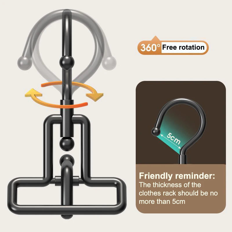 Foldable Clothes Hanger Travel Hotel Wardrobe Drawer Door Mounted Qme