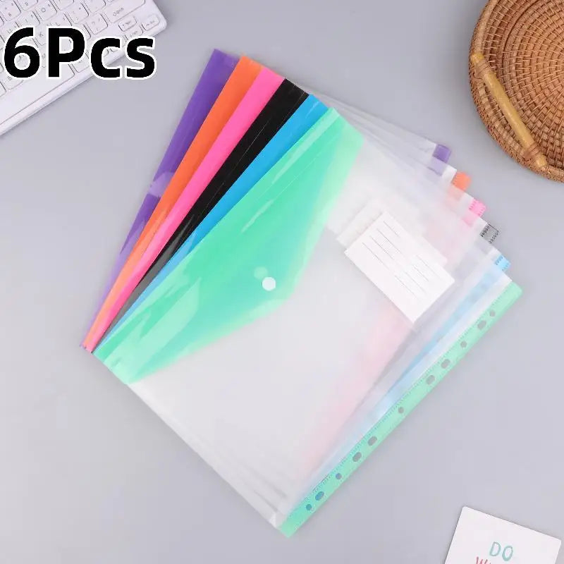 6 12 Packs A4 Binder Pocket Organizer Folders Expandable Plastic Qme A6Pcs