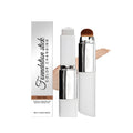 Foundation Make-Up Stick Double Head with Brush 3 Colors Lightweight Moisturizing Brighten Matte Concealer 2IN1 Foundation Stick Qme Dark Skin
