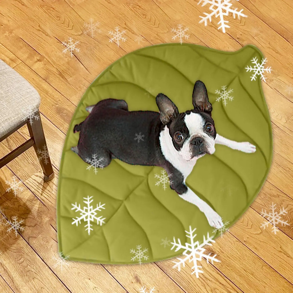 Cooling Dog Mat Cat Cooling Mat Leaves Shape Bed Blanket Non-Slip Portable Washable for Indoor Outdoor Pool Crate Beach Camping Qme