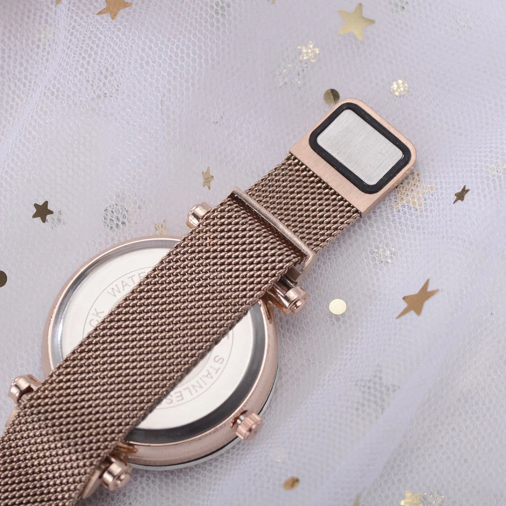 Luxury Women Watches Ladies Magnetic Starry Sky Watch Women Fashion Diamond Quartz Wristwatches reloj mujer zegarek damski Qme