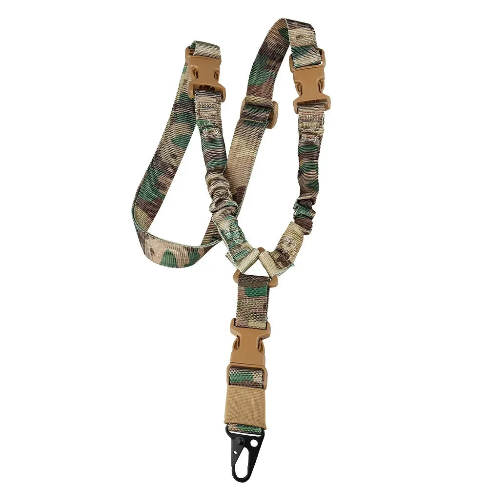 Tactical Gear Hunting Accessories Single Point Gun Sling Tactical Rifle Rope Belt with Metal Buckle Shot Gun Belt Shoulder Strap Qme cp