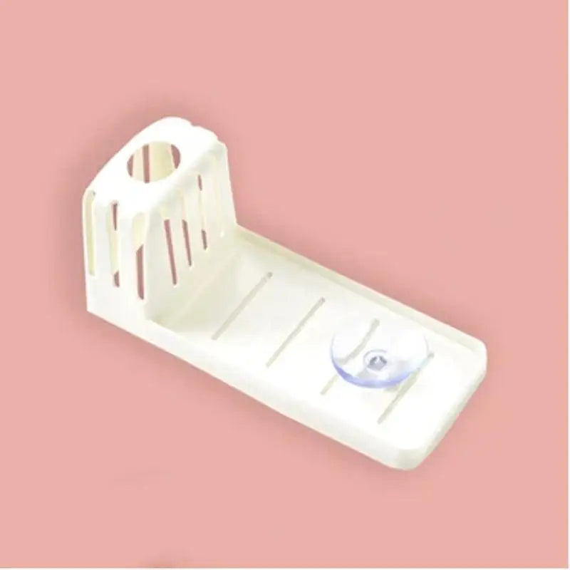 Kitchen Convenience Accessories Sink Shelf Suction Cup Sponge Drain Qme White