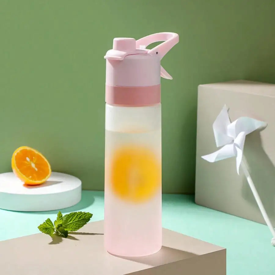 Portable Sports Fitness Large Capacity Transparent Cup Outdoor Travel Qme pink <500ml