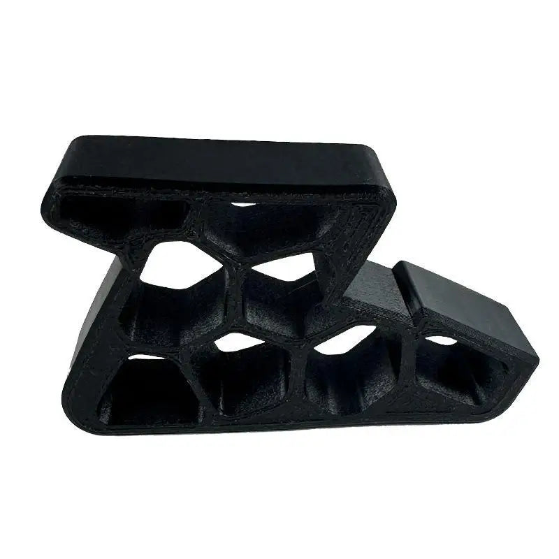 Waterproof Heavy Duty Door Stopper Non Slip Rubber Wedge Home Office Qme Black 100x70x25mm