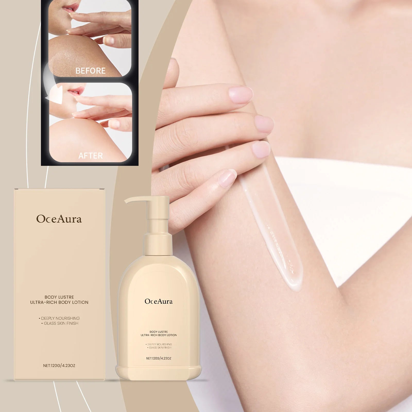 Whitening Body Lotion Lighten Dull Reduce Pigmentation Delay Aging Qme