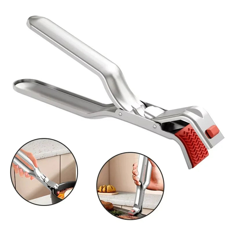 1pcs Anti-scalding Clip Hot Bowl Holder Dish Clamp Pot Pan Gripper Clip Air Fryer Dish Plate Retriever Tongs Kitchen Supplies Qme
