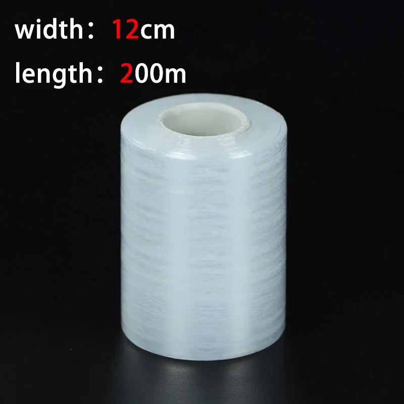 200 Meters Small Roll PE Stretch Film Sealing Film Protective Film Industrial Packaging Bottle Sealing Grafting Qme 120mm