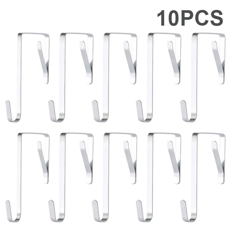 Kitchen Towels Hats Hanging Organizer Bathroom Multi-purpose Hooks 5 Qme 10pcs