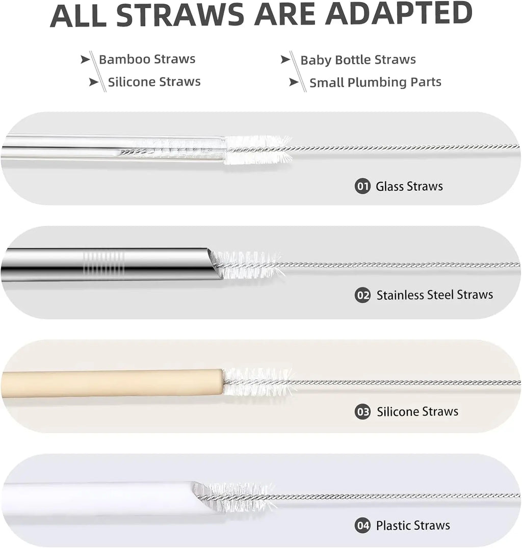 Long Straw Cleaning Brush Straws Water Bottles Nipple Cups Tubes Qme