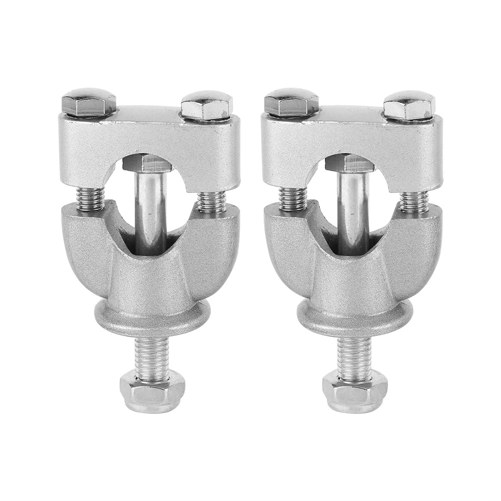 1 Pair 7/8' 22mm Silver Handle Bar Mount Mounting Riser Clamp For ATV Motorcycle Handle Bar Motorcycle Riser ATV Qme