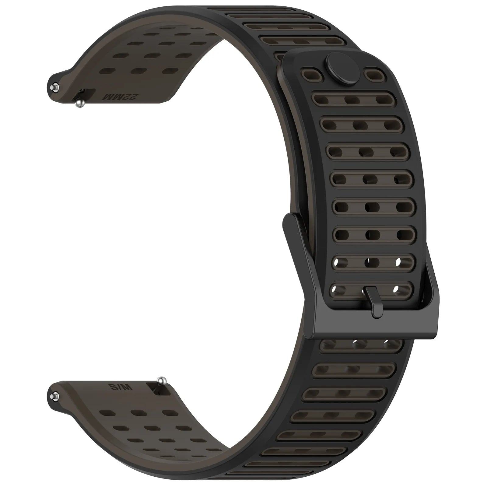 22mm Wristband For Suunto Vertical 2/RACE 2 Two-Tone Silicone Strap for Honor GS3 Replacement Band Bracelet for Honor watch 4pro Qme Gray Black 22mm Universal band