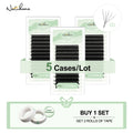 NATUHANA W Shape Premade Lash Fans 3D 4D 5D 6D C D Curl 8- Mixed 5 Qme 5D W C 0.07mm|10mm
