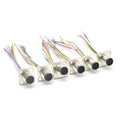 High Quality, 10cm Electronic Wire, 8 Core 6P 2A Aviation Plug, M12 Square Fixed Male Connector with Hole Qme Default Title