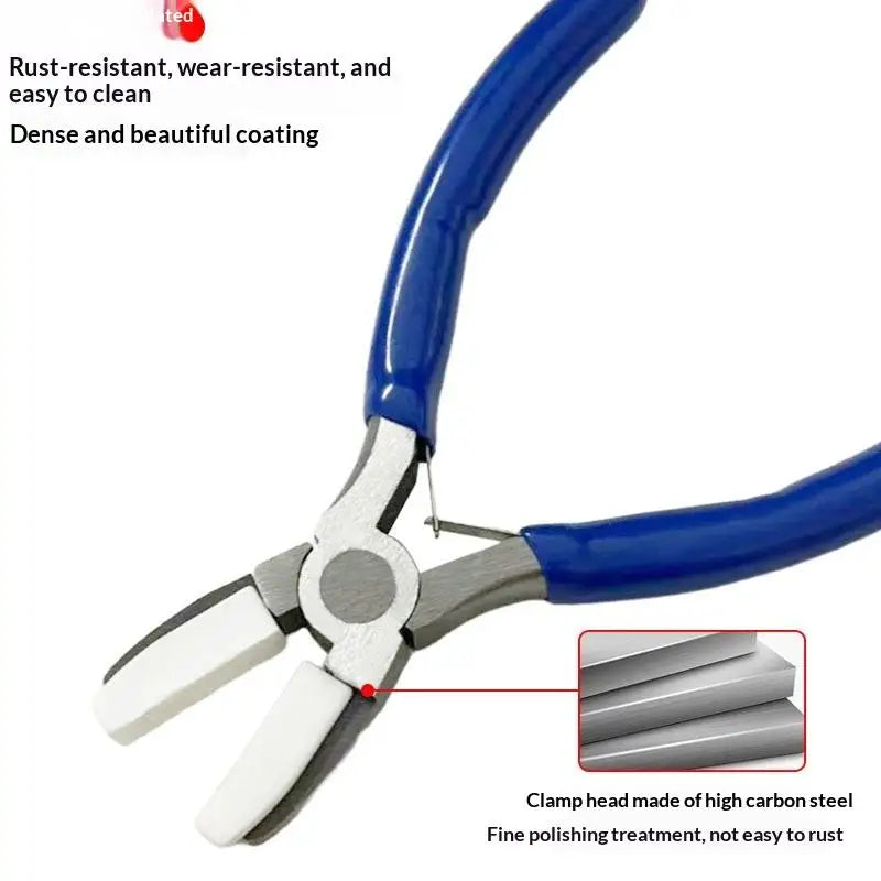 Nylon Jaw Pliers Carbon Steel Craft Plat Nose Pliers DIY Tools For Beading Looping Shaping Wire Jewelry Making Qme