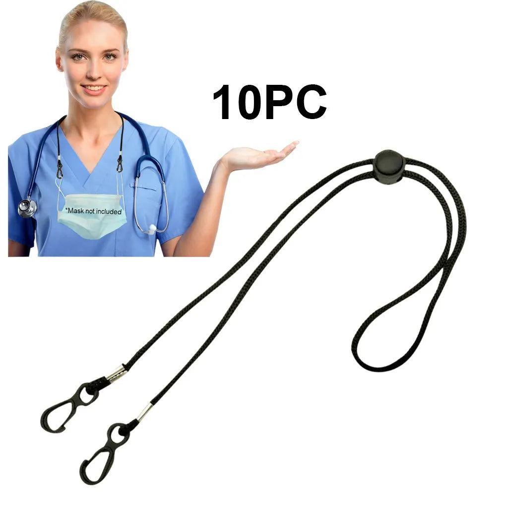 Multi-function Glasses Chain Men Women Mask Hanging Rope Windproof Hat Rope Adjustable Anti-lost Face Mask Glasses Chain Qme C