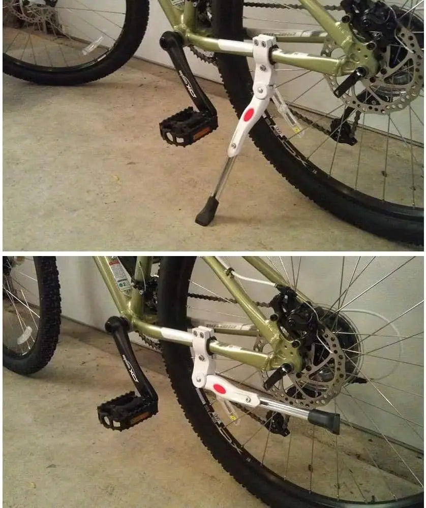Adjustable Bike Kickstand Aluminum Alloy Non-Slip Rear Side Bicycle Kick Stand for 22 24 26 27 Road Bike/BMX/MTB Qme