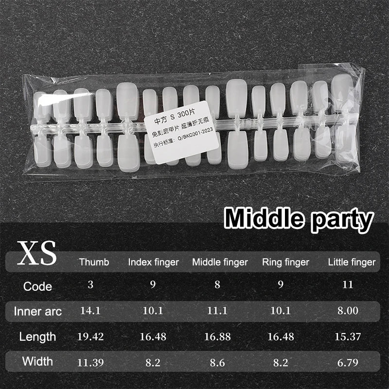 Bag Fake Nail Tips Matte Coverage Transparent False Nails Gel