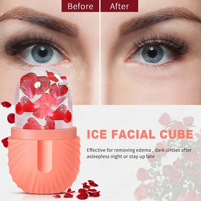 Reusable Ice Face Roller Stainless Steel Gua Sha Tool Skin Care Qme