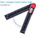 8'' Digital Angle Finder Ruler Protractor Inclinometer Electron Qme Black 200mm