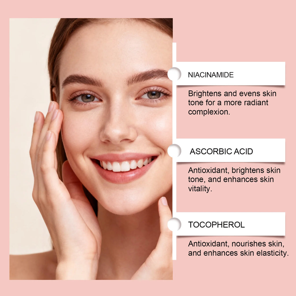 5 IN 1 Face Serum Vitamin C Niacinamide Facial Serum Brightening Anti-Aging Dark Spot Corrector Hyaluronic Acid Hydrating Serum Qme