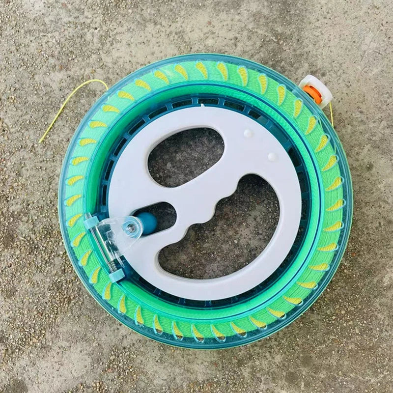 Outdoor Blue Kite Winder 200 300 400M Fire Wheel Handle Line Round Qme