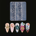 1 Relief Lily Flowers Nail Carving Mold 3D Silicone Hawaii Hibiscus Qme A2