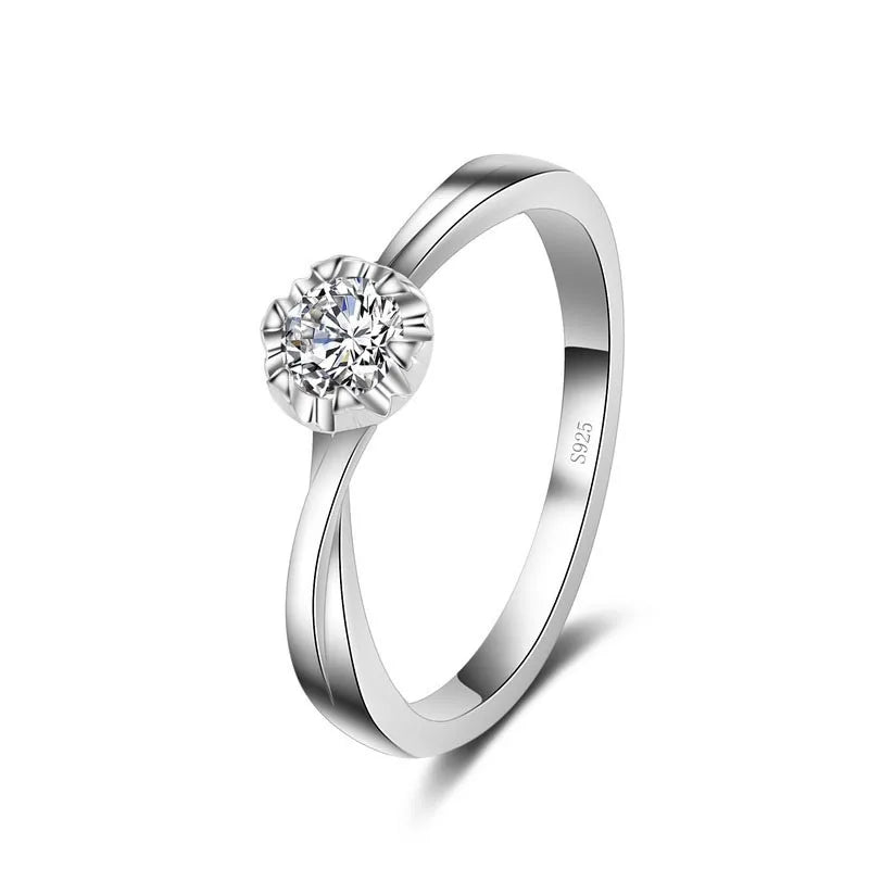 925 Sterling Silver Color Jewelry Rings For Women Wedding Jewelry Bijoux Zirconia Vintage Accessories Engagement Hollow Qme 9