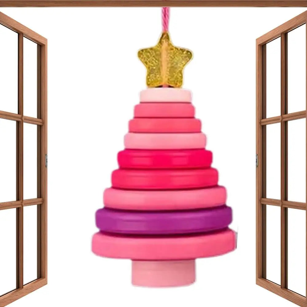 Button Christmas Tree Ornament Kits Snowman Handmade Parties Qme Pink Christmas tree China Mainland