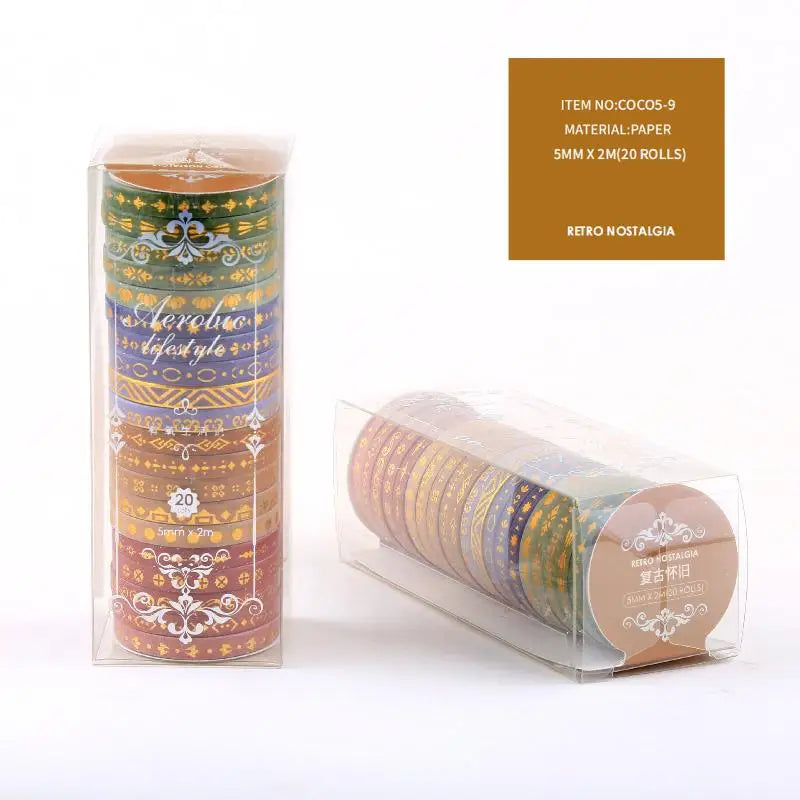 Washi Tape Gold Foil Decorative Adhesive Scrapbooking Ribbons Diary Qme 09