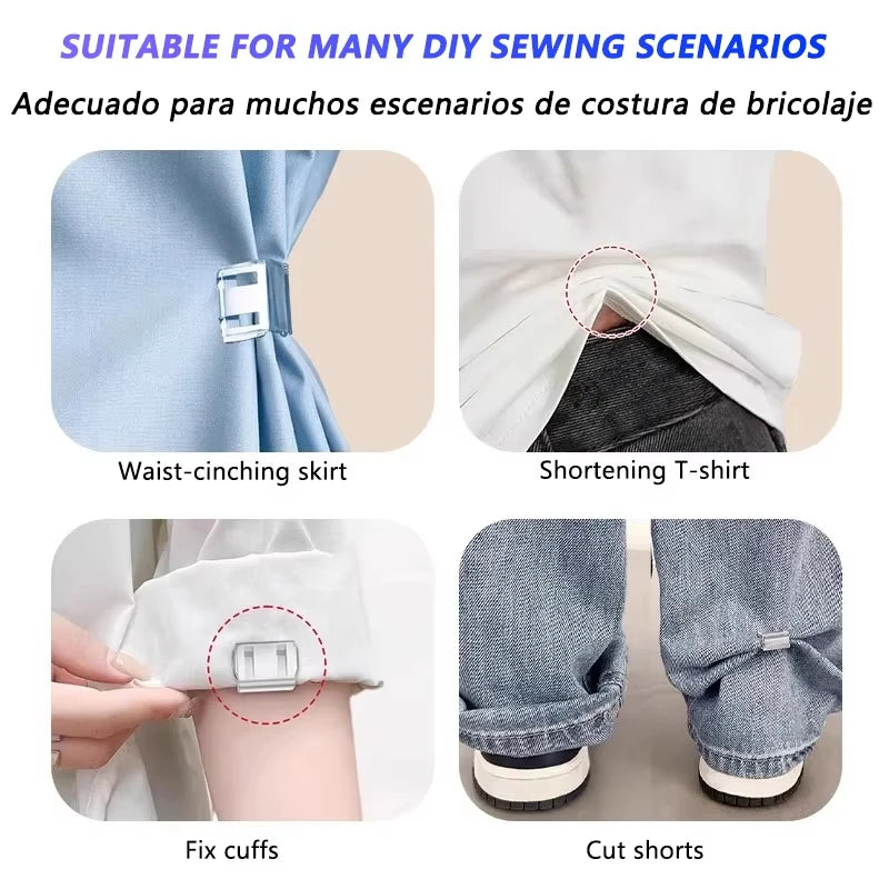 4 Invisible Leg Shortening Clip Non-slip Pants Edge Quick Fix Hem Qme