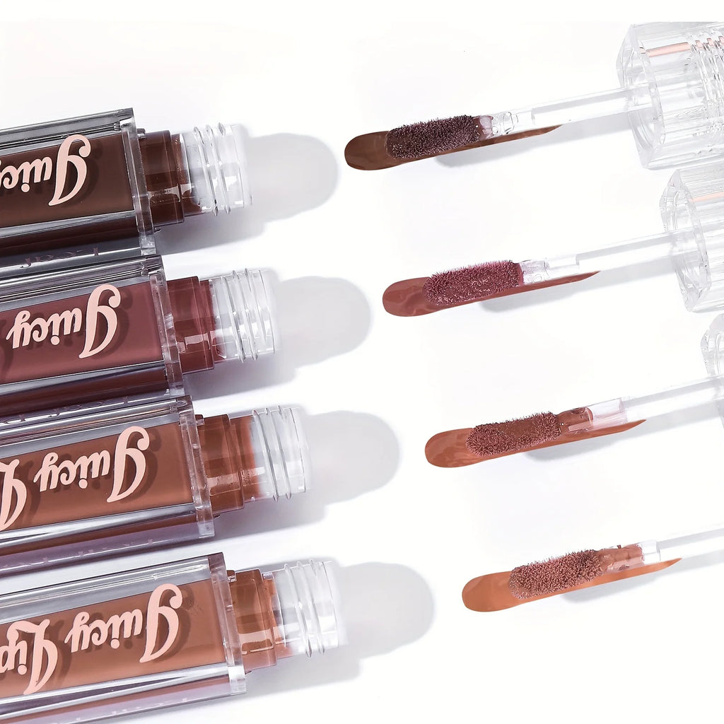 Hydrating Crystal Lip Oil - Plumping & Moisturizing Gloss with Tinted Shades for All Skin Types Qme