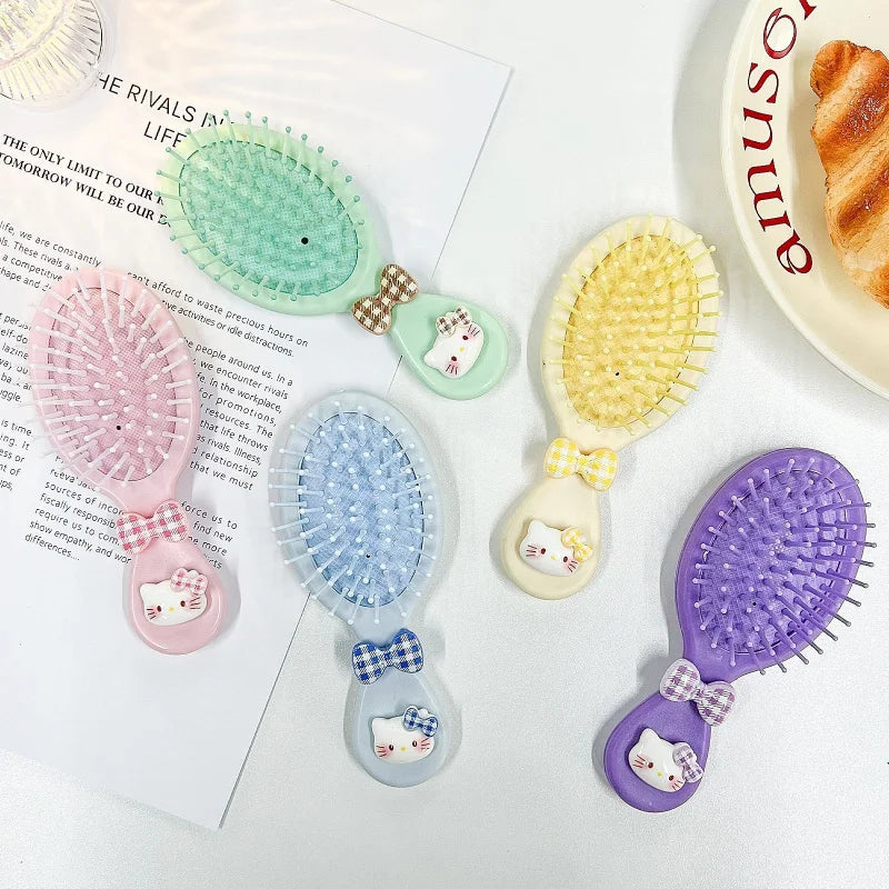 Hello Kitty Cute Cartoon Cushion Comb Resin Hair Compact Travel Qme