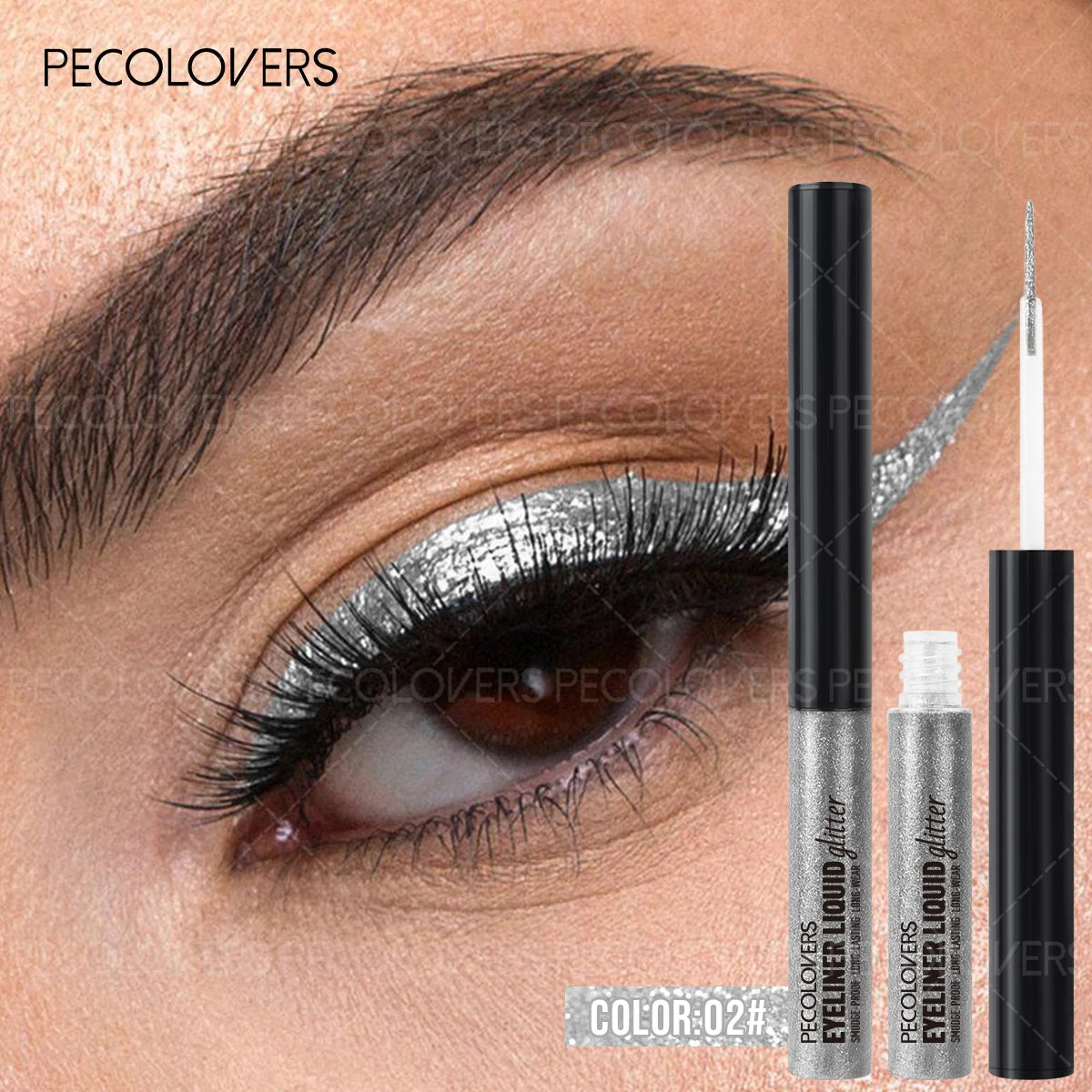 Highly Pigmented Liquid Eyeshadow Maximum Sparkle Eyeliner Qme 02