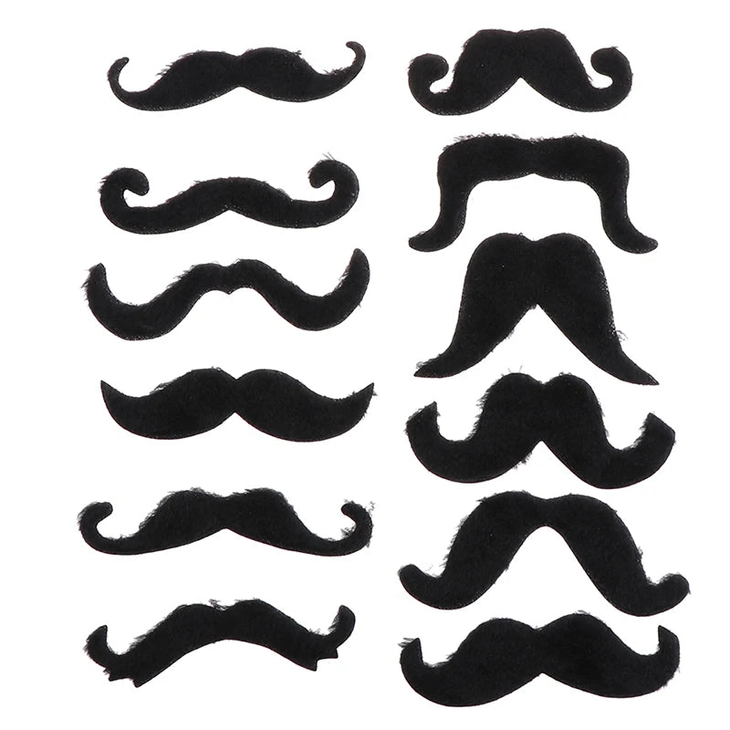 Black Fake Moustaches Self Adhesive Joke Mexican Novelty Party Supply Qme