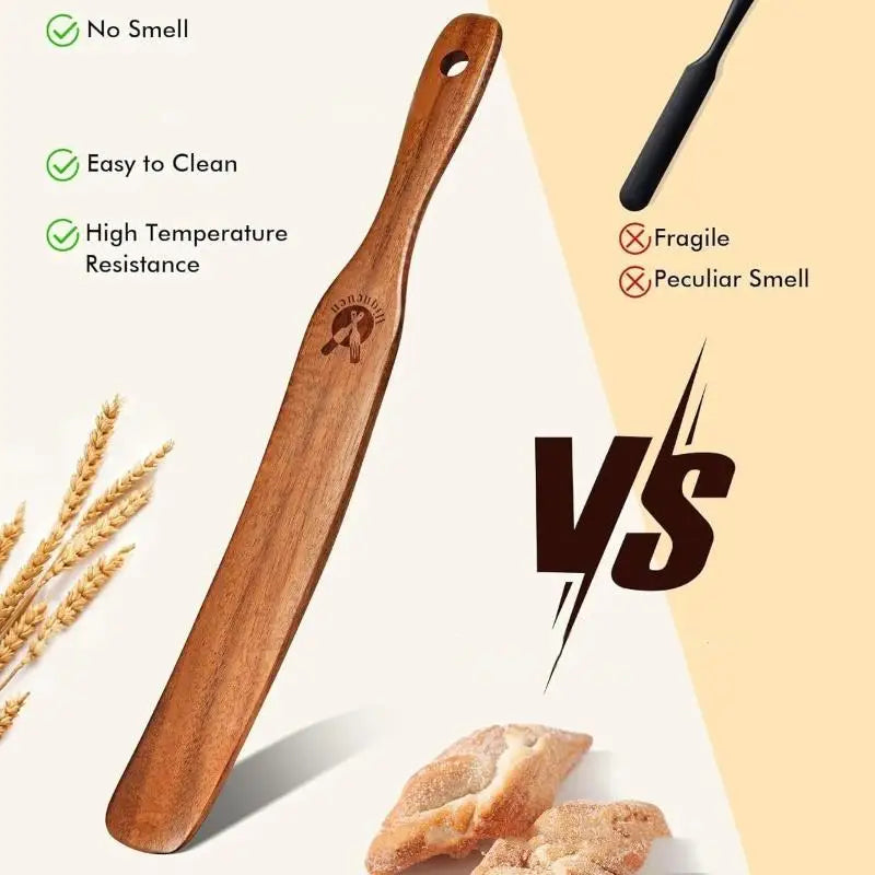 Kitchen Jar Scraping Tool Dough Mixing Flat Stirring Stick Bread Qme