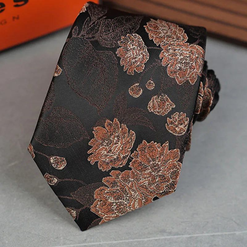 Men Jacquard Tie Dot Floral Necktie Accessories Daily Wear Shirt Suit Qme RT4