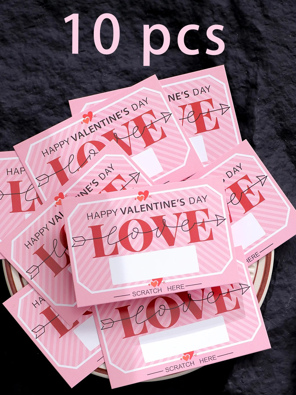 2Pcs/10Pcs/20Pcs Scratch-Off Love Coupons Couple Scratch Off Cards Valentine's Day Wedding Anniversary Creative Gifts Qme 10Pcs-