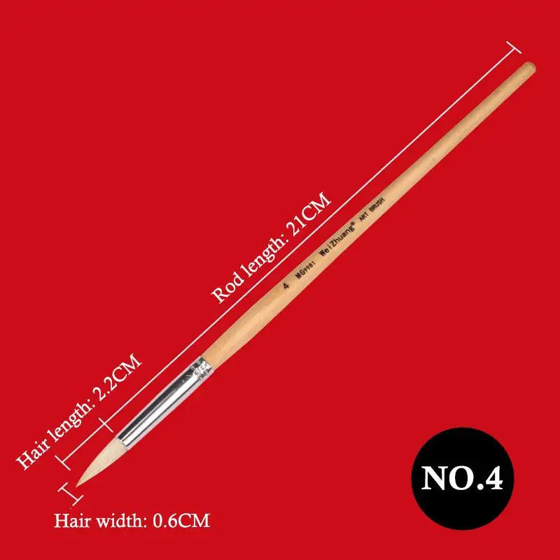 Gouache Watercolor Hook Line Pen Soft Weasel Hair Fine Detail Qme A5