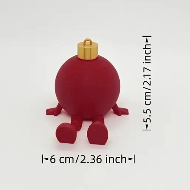 3D Printed Christmas Ball Tree Ornament Movable Joint Decorations Qme