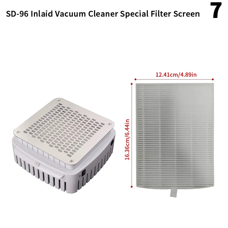 Nultiple Models Nail Vacuum Cleaner Specialized Filter Dust Storage Qme 7